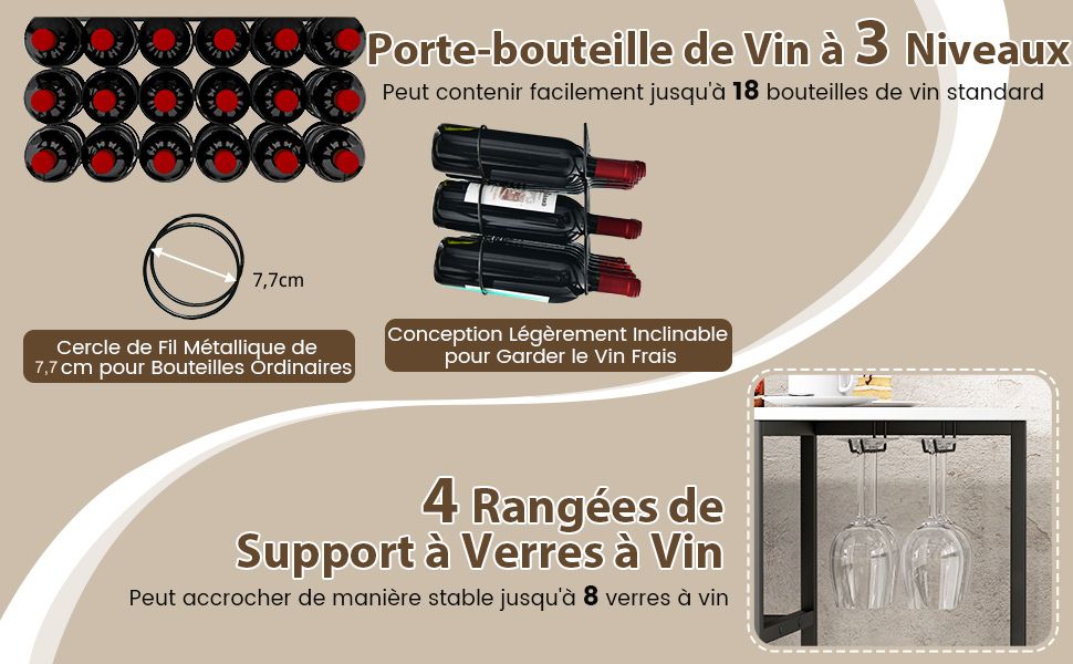 armoire à vin de table de bar